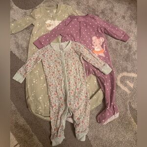 Carter's Infant Pajamas/Sleeper Bundle - Green, Purple, Floral